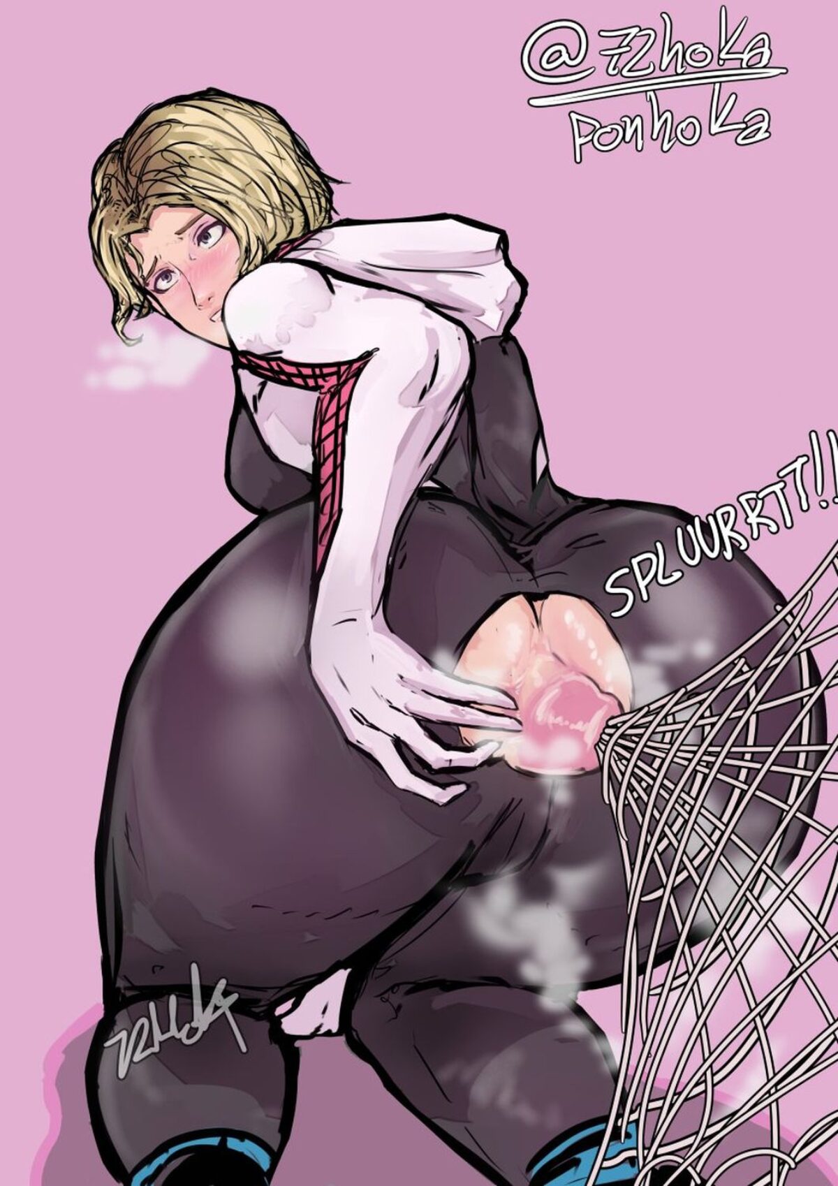 Gwen Stacy and Spider-Gwen Tits Anal Sex Female Only Huge Ass Your Cartoon Porn