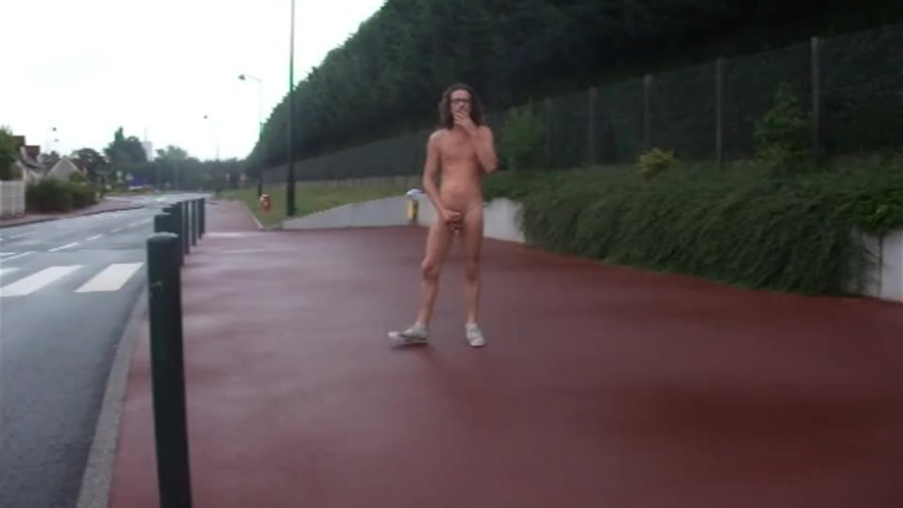Naked in the street totally nude in public