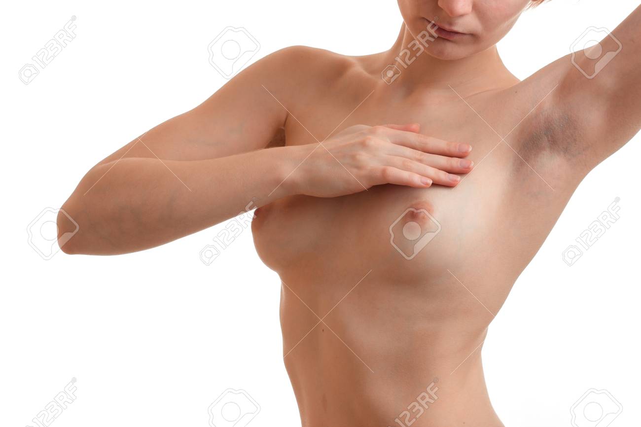 Close Up Of Nude Young Woman Touching Her Boobs Isolated On White Background Stock Photo Picture and Royalty Free Image. Image 78907250.
