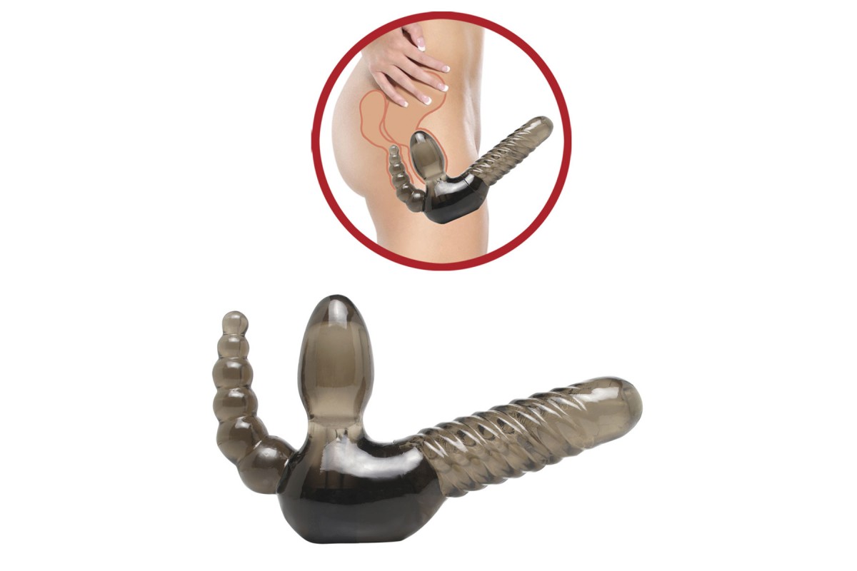 Strapless Strap-On with Anal Stimulator -..