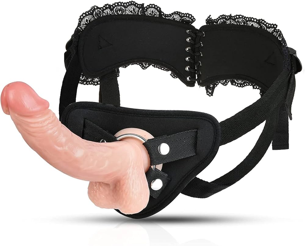 : Strap On Dildo Harness for Pegging Sex Harness with Realistic Anal Dildo Penis G-Spot Stimulator Sex Toys for Women Lesbian Couple 7.5 Inch Silicone Dildo with Suction Cup Anal Sex Toys