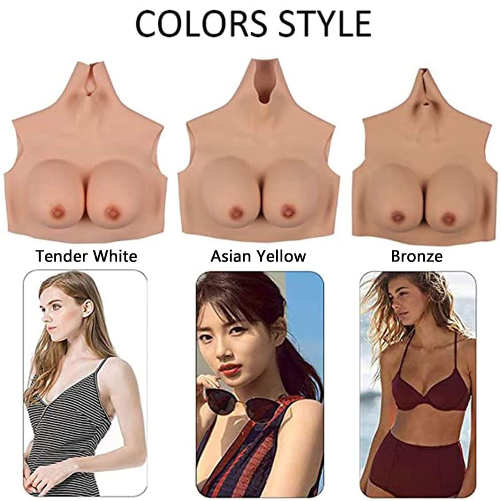 Realistic Silicone Breast Form Breastplate Soft Cotton of Filled for Drag Queen Shemale Crossdresser Transgender CosplaySize:E CupColor:Beg : Amazon.ca: Clothing Shoes Accessories