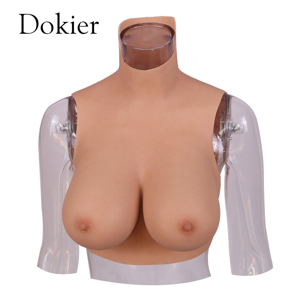 Oil Free Silicone Crossdresser Breast Forms Breastplate Drag Queen Fake Boobs