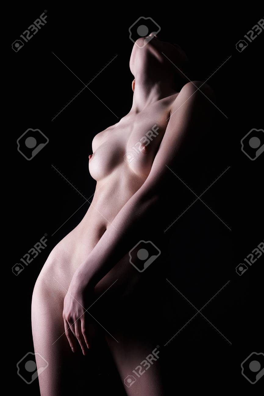 Nude Sexy Girl. Erotic Beautiful Woman In Dark -. Image 100406323