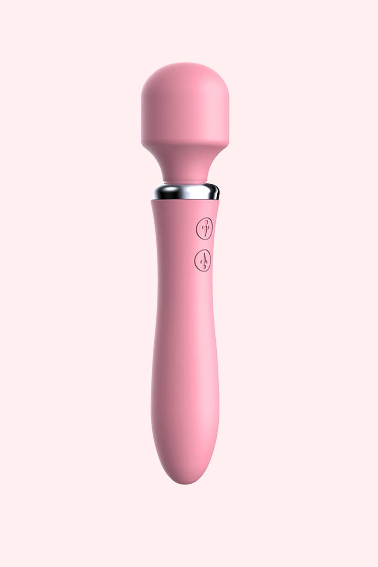 Pink Double Head Dildo Wand Rechrageable Vibrator- Lucky Doll PH