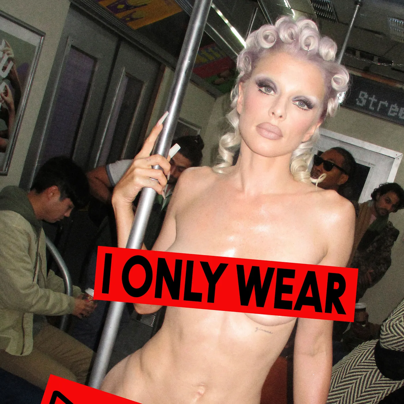 Julia Fox Poses Nude on the Subway for M.A.Cs Campaign
