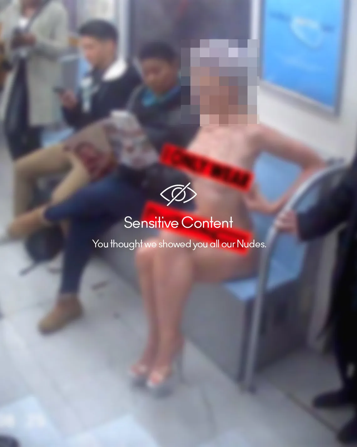 Julia Fox Poses Nude on the Subway for M.A.Cs Campaign