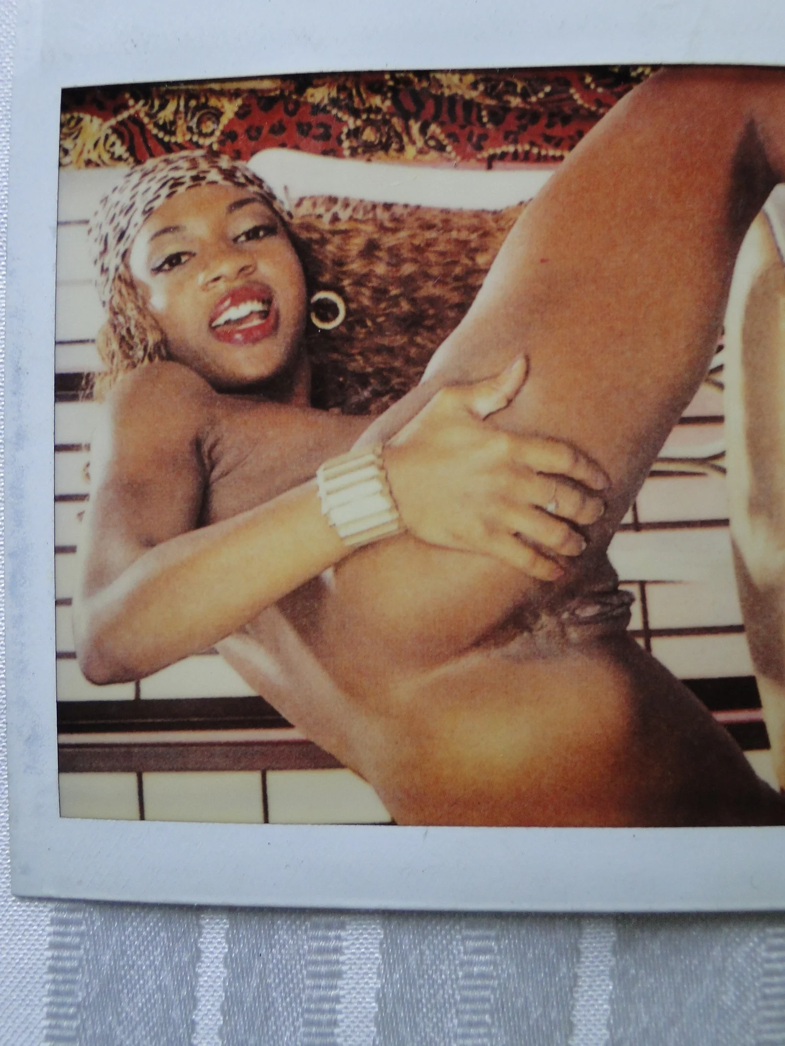 Vintage Nude Erotic Sexy Polaroid Nude Woman Photo AB3
