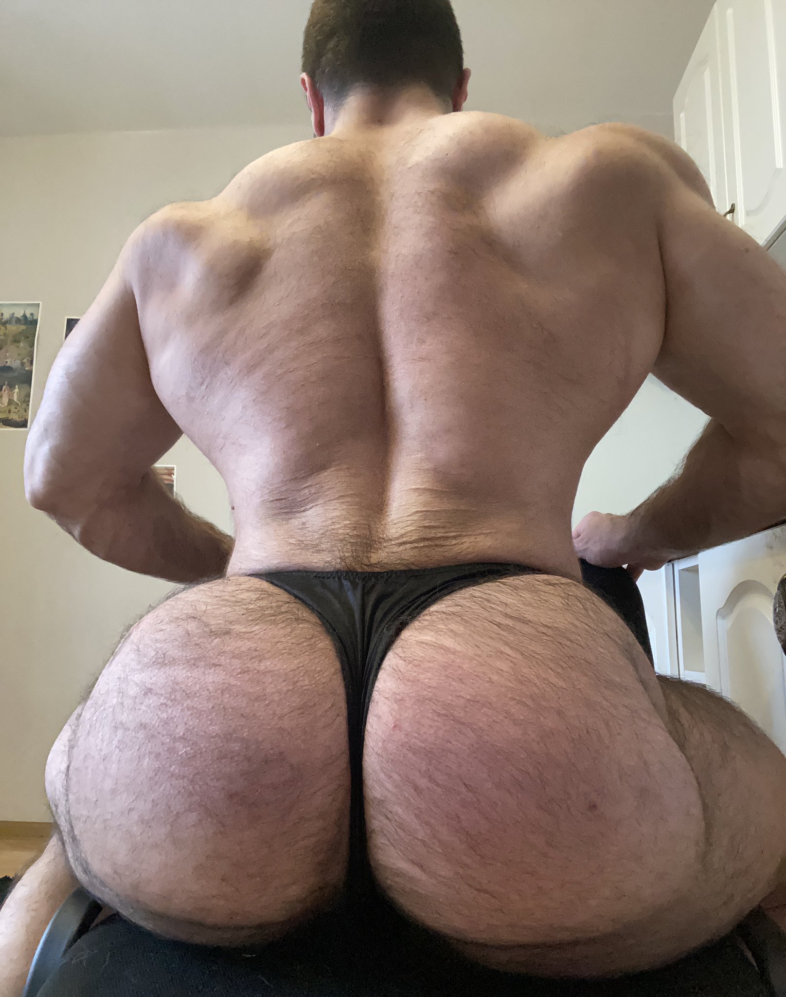 Stas on X: That hungry huge and hairy muscle ass inviting you to my onlyfans page