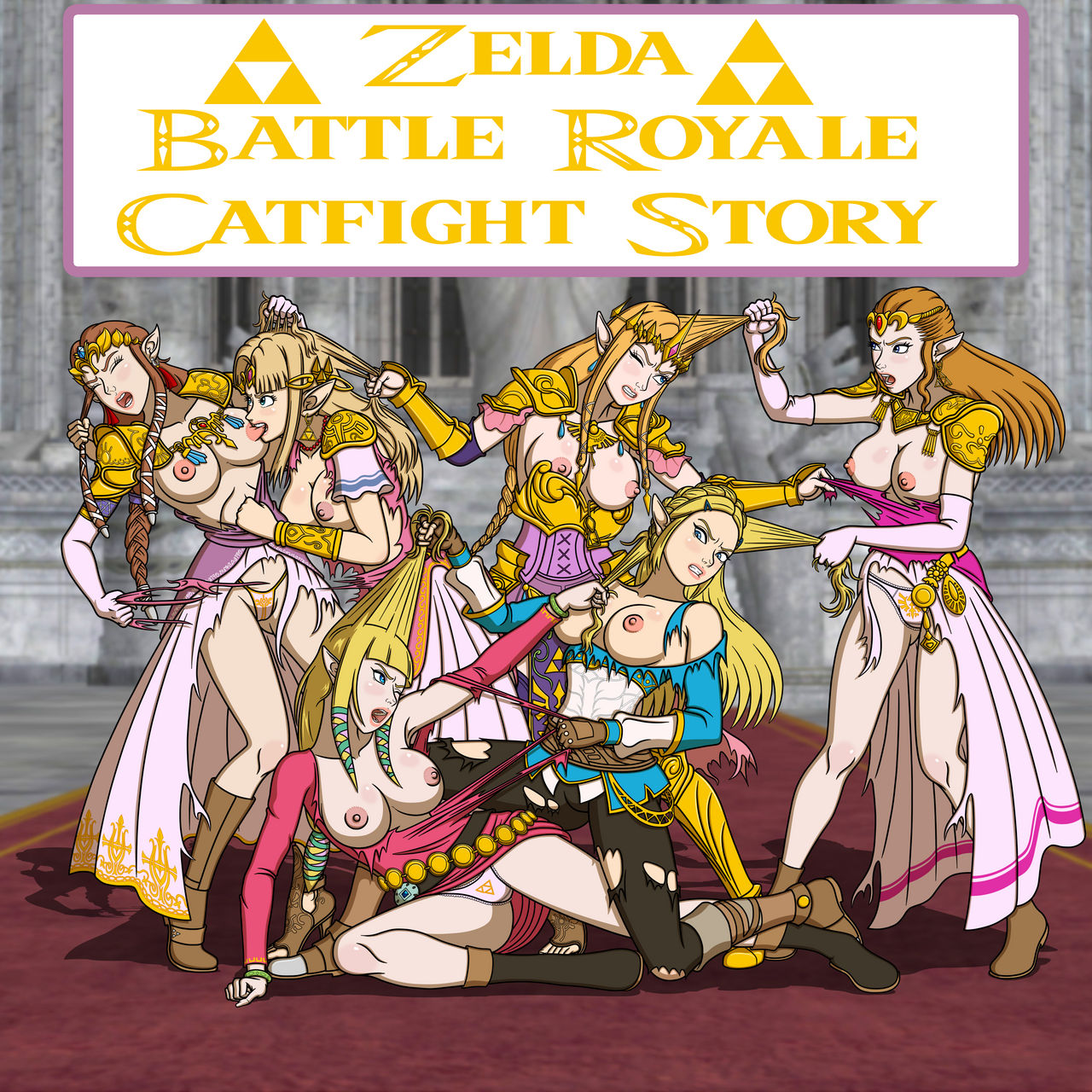 Zelda Battle Royale Catfight Story commission by N29-CatFights on DeviantArt