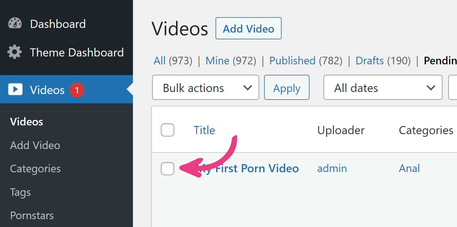 How To Upload Videos From The User Area