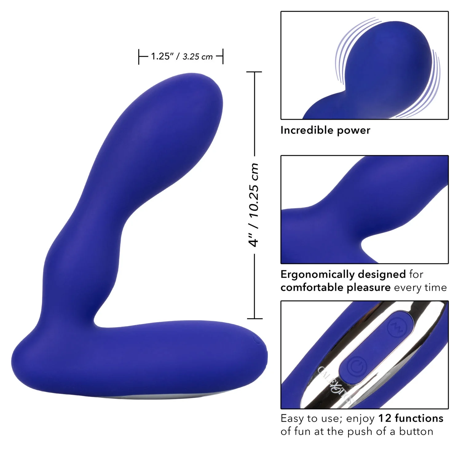 CalExotics 12-Function Wireless Pleasure Luxury Anal Probe Silicone Rechargeable