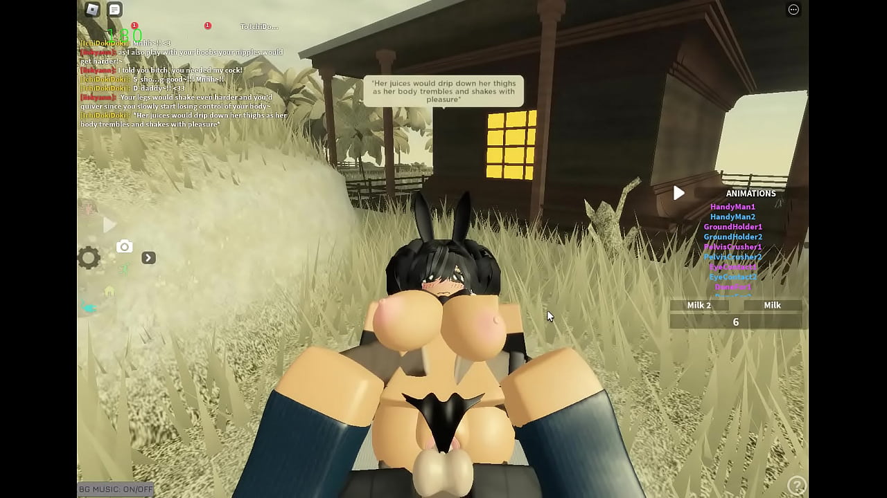 Roblox bunny girl bounces on daddys cock