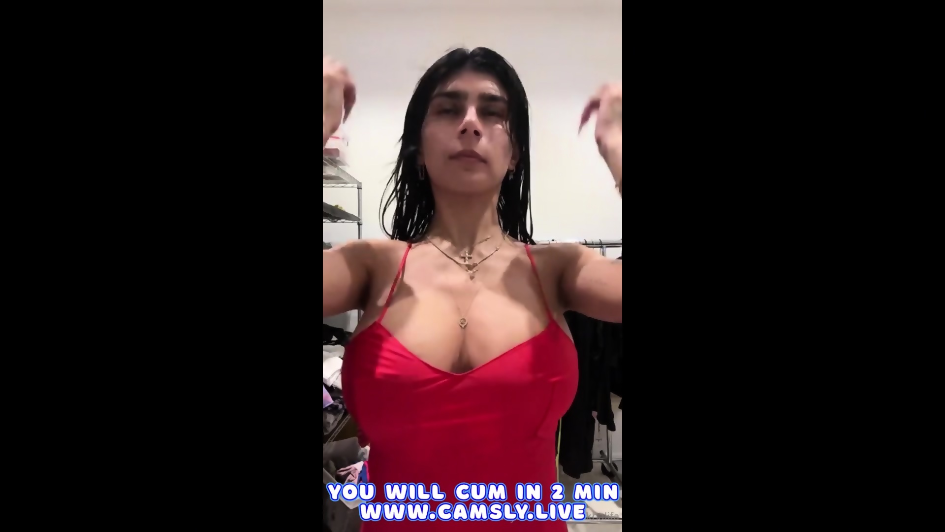 Mia Khalifa Put On Sexy Red Dress After Shower NEW PPV Onlyfans