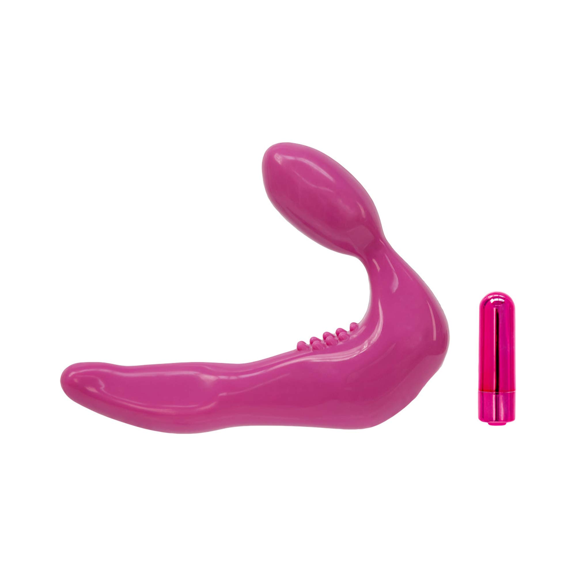 : Pure Love Pink Vibrating Strapless Strap On Silicone Dildo : Health Household
