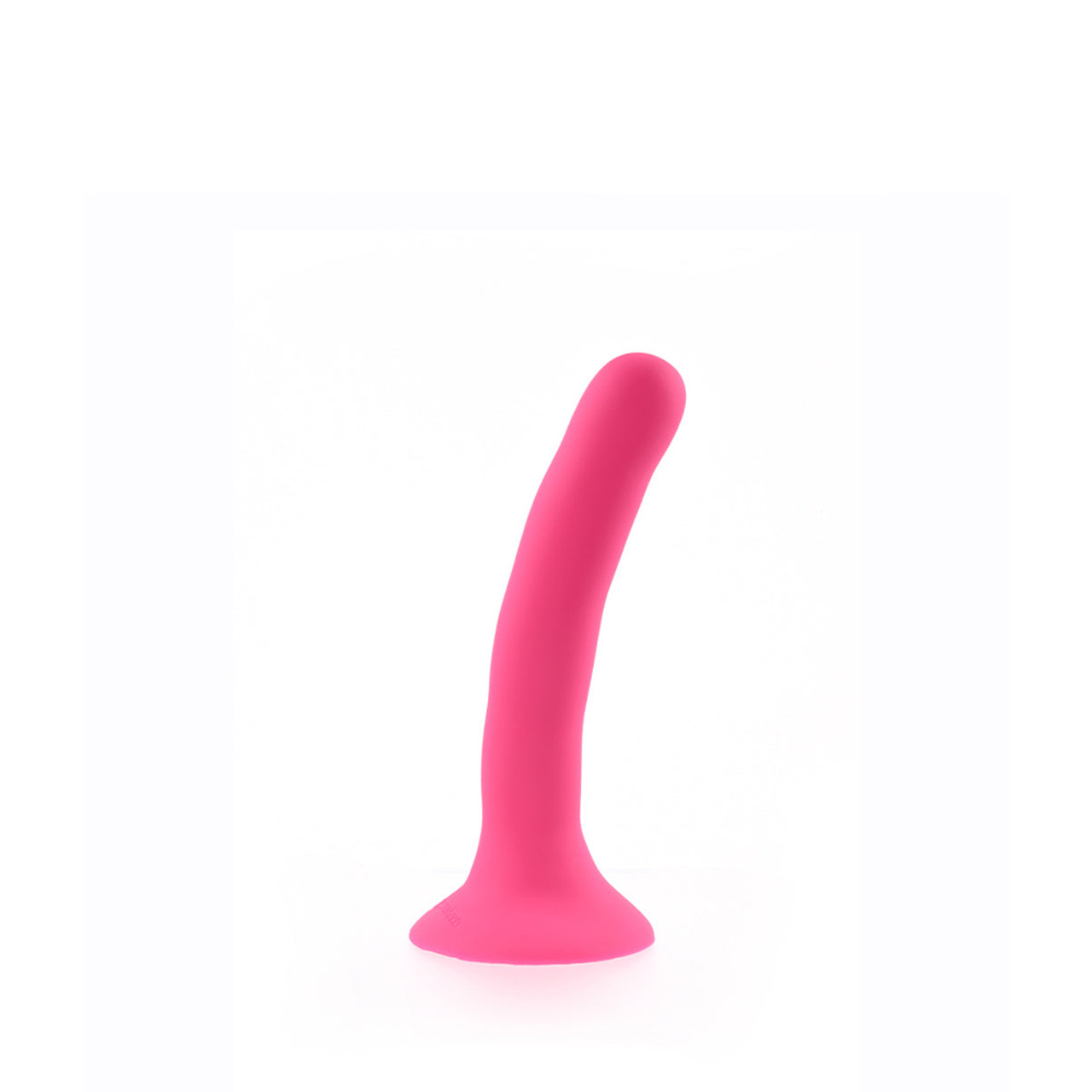 Buy the Please 5 inch Curved Silicone Dildo with Flared Base in Pink