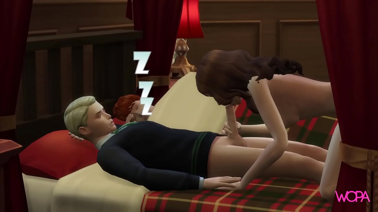 TRAILER Draco spies on Hermione and offers her his cock. doing in front of Ron. Harry Potter Parody