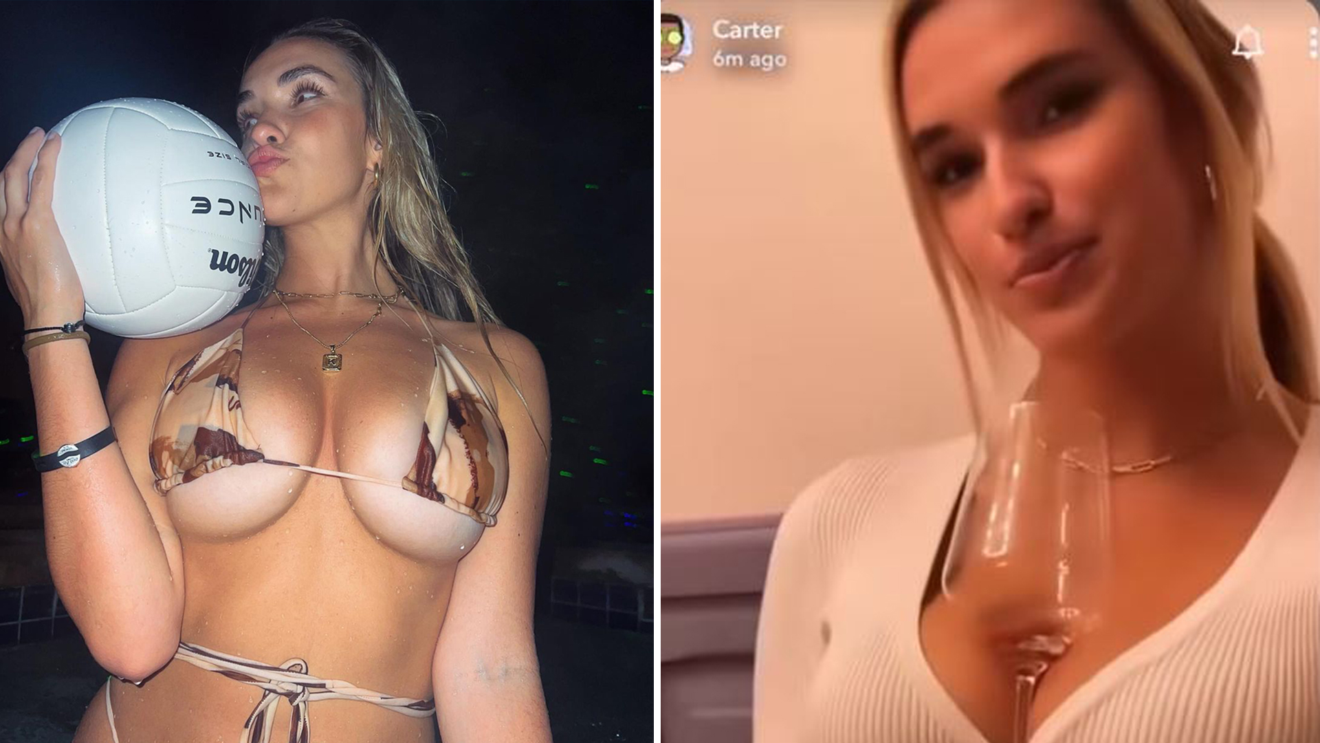 Worlds sexiest volleyball star Kayla Simmons shows off incredible trick with her boobs leaving fans stunned