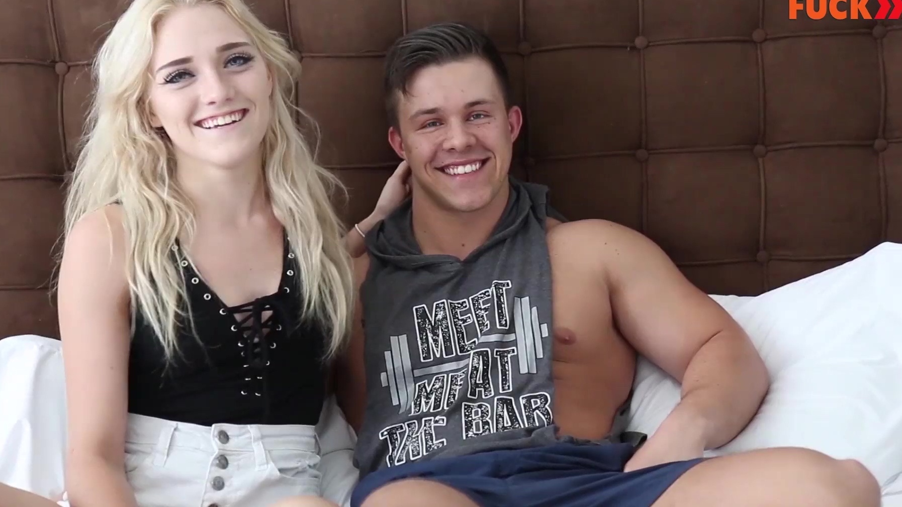Raw blonde with small tits fucks muscular Hot Guy