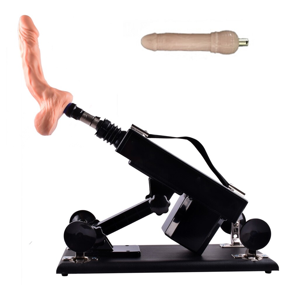 Krachtige seksspeeltje met 2 dildo-bijlagen