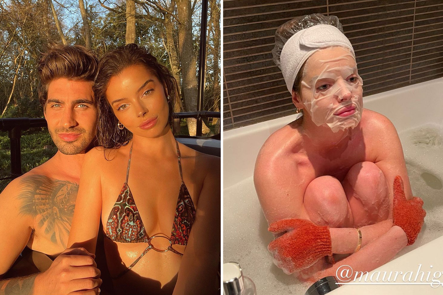 Maura Higgins strips naked for sexy bath pic