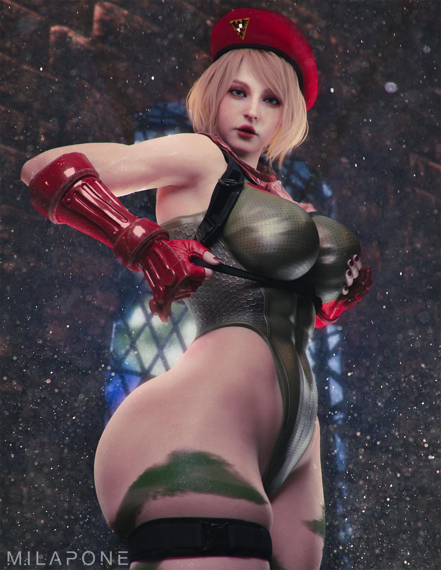 Thiccc Ashley as Cammy Milapone Resident Evil Street Fighter