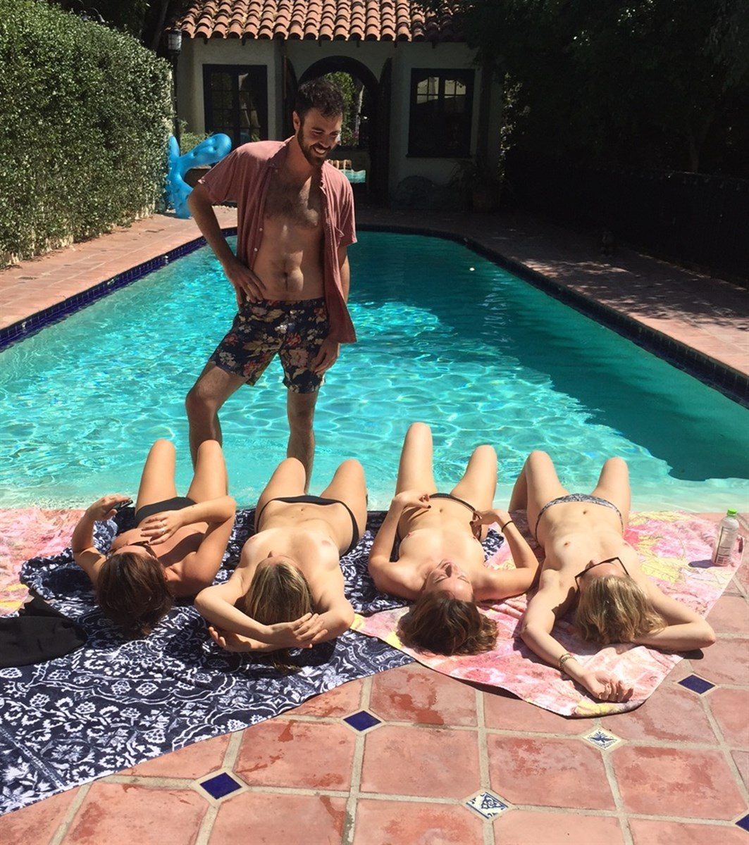 Picture tagged with: Skinny Addison Timlin Blonde Brunette Dakota Johnson 4 girls American Bikini Celebrity