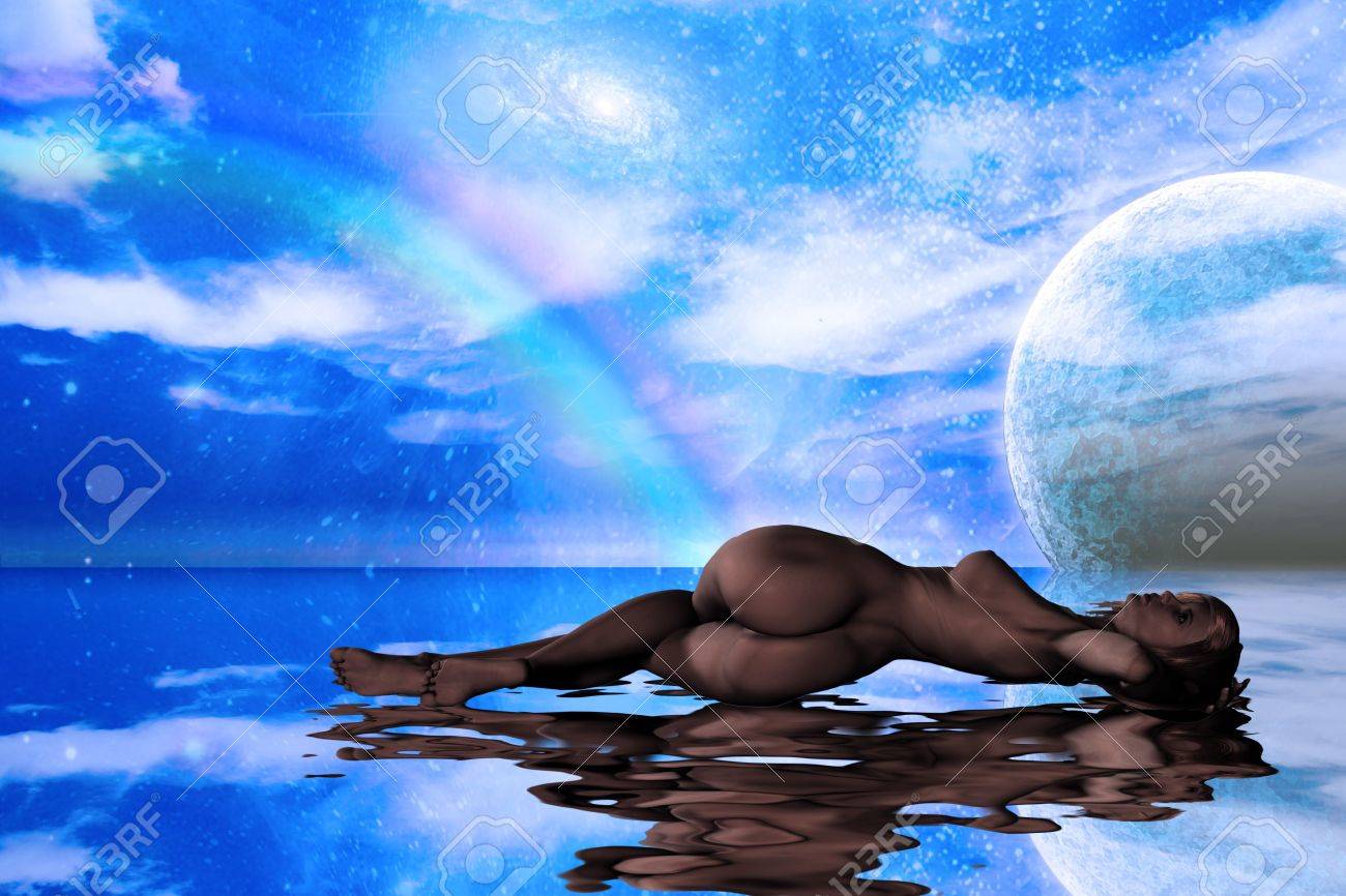Reclining Nude On Alien World Stock Photo Picture and Royalty Free Image. Image 6138335.