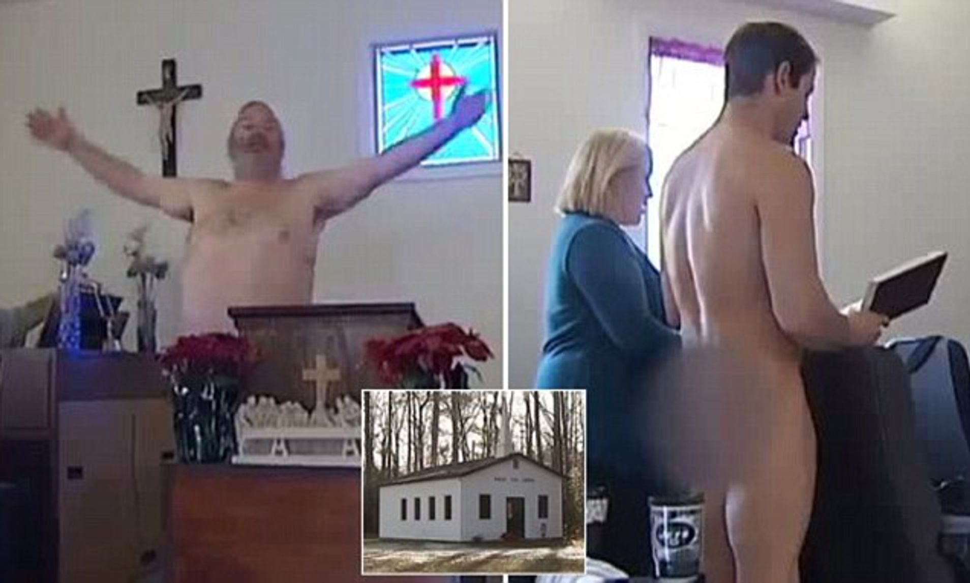 Church allows nude worship because Jesus was crucified naked