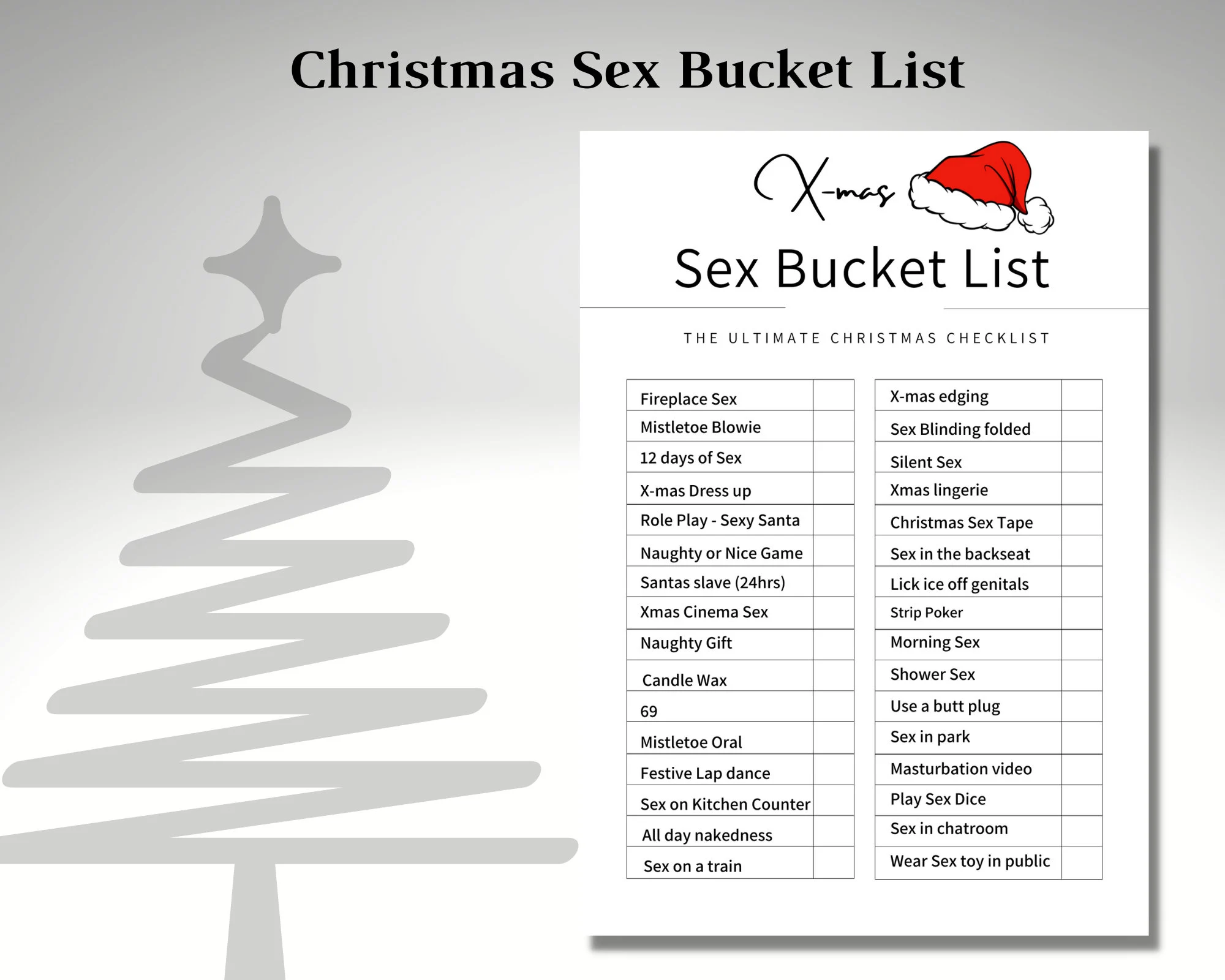 Christmas Sex Bucket List