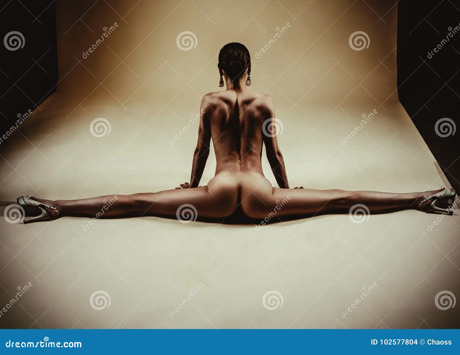 Naked sports woman stock photo. Image of floor fashion