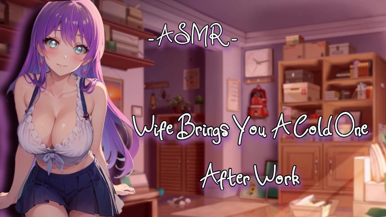 ASMR RolePlay Wife Brings You A Cold One After Work F4M