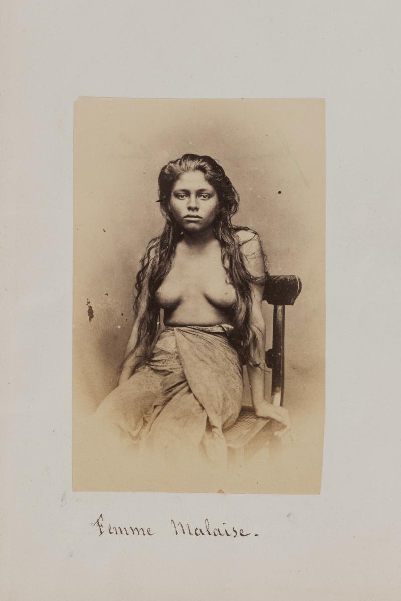 Portrait of a semi-naked Malay woman