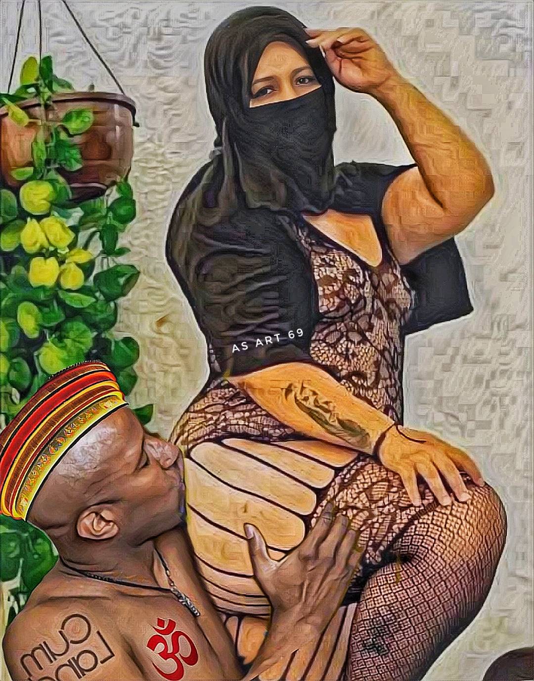 Hindu Zalim mard with Muslim hijab women romancArt by AsArt69 on DeviantArt