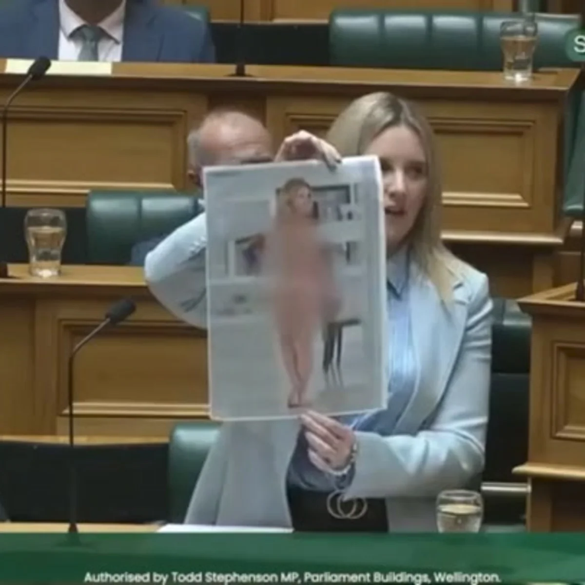 New Zealand MP holds up naked photo of herself in parliament to show dangers of deepfake technology