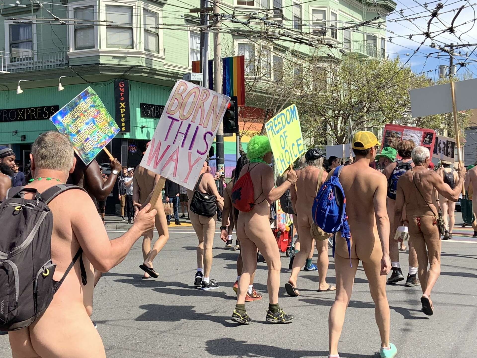 Dozens march in the buff through San Francisco advocating for public nudity