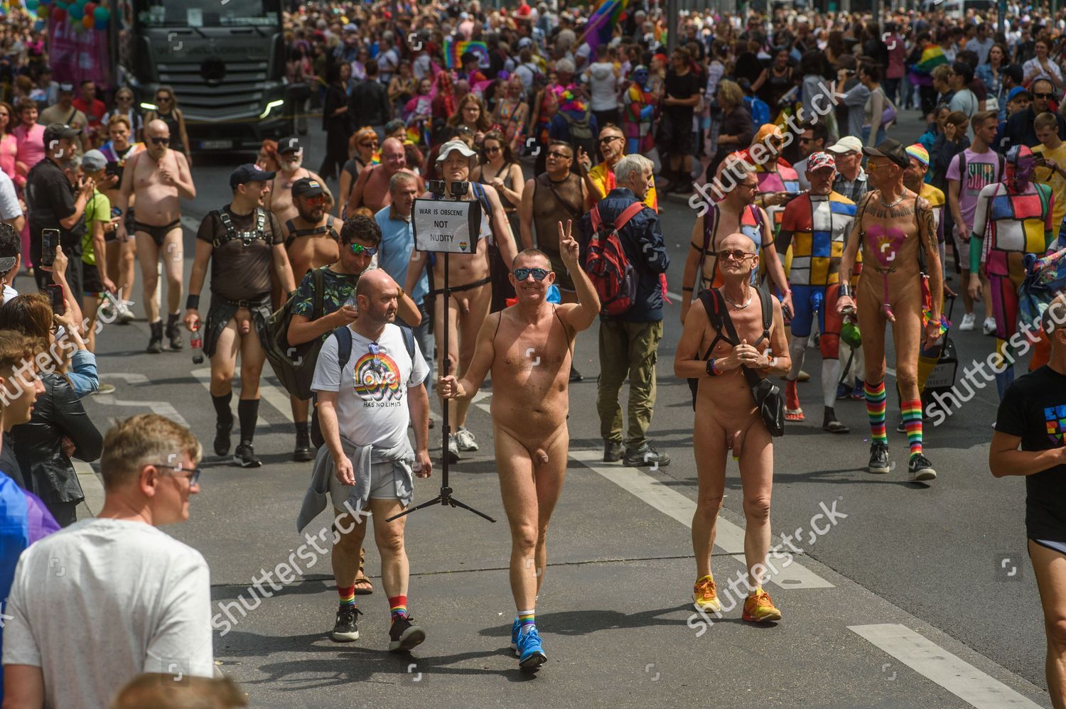 Editors Note Image Contains Nudity Nudists Editorial Stock Photo
