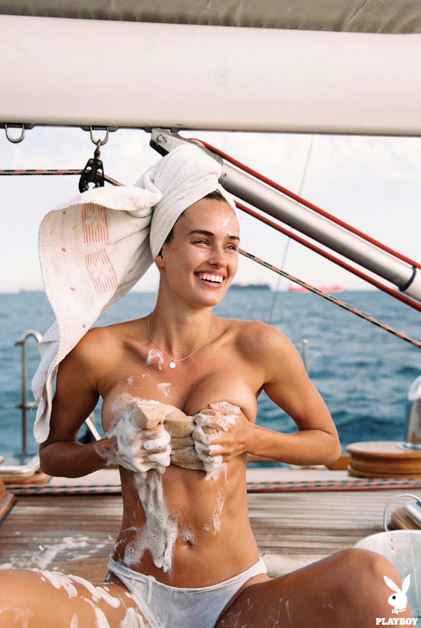 Johanne Landbo Getting Naked On A Yacht