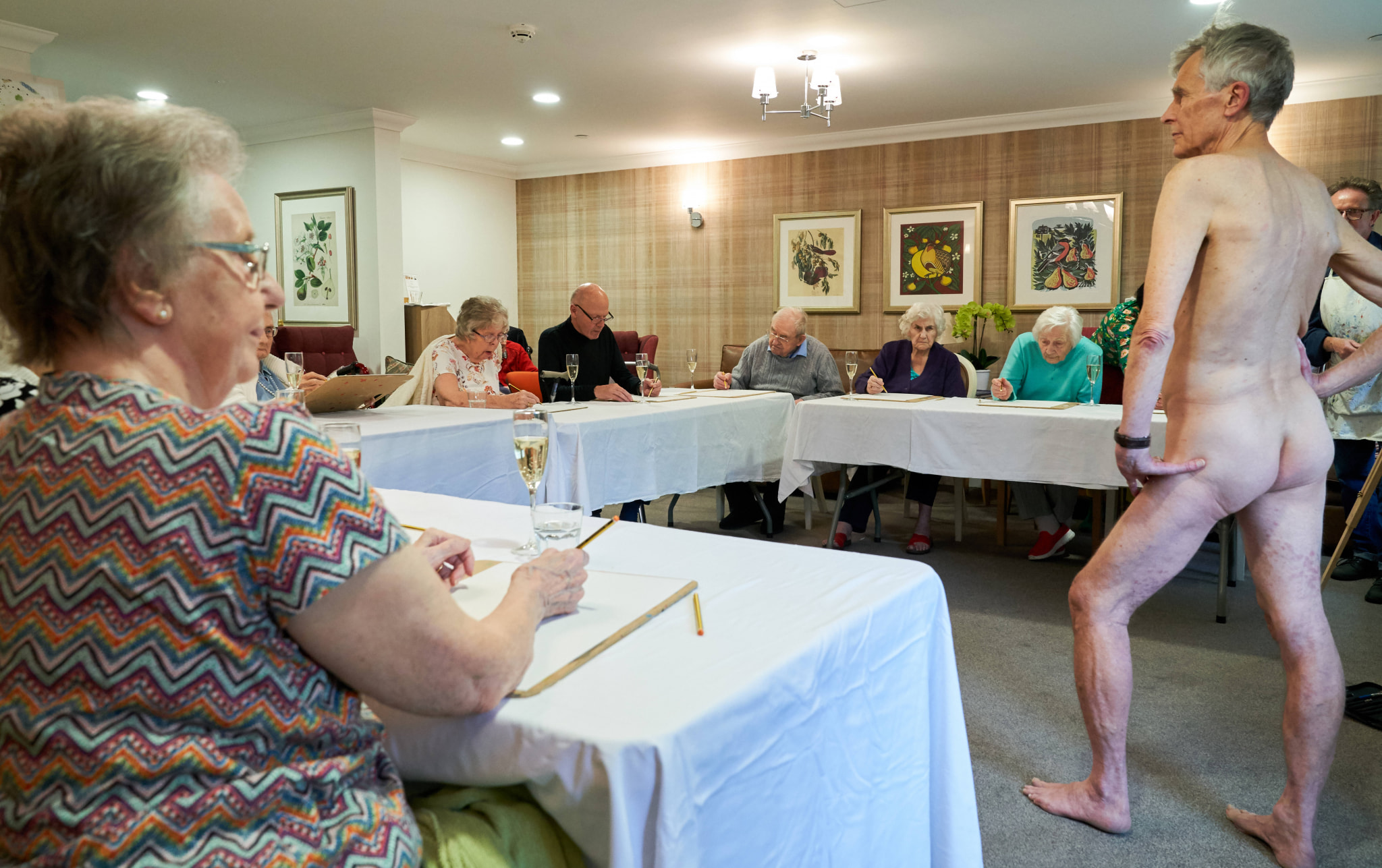 Care home goes the full monty with nude life drawing class
