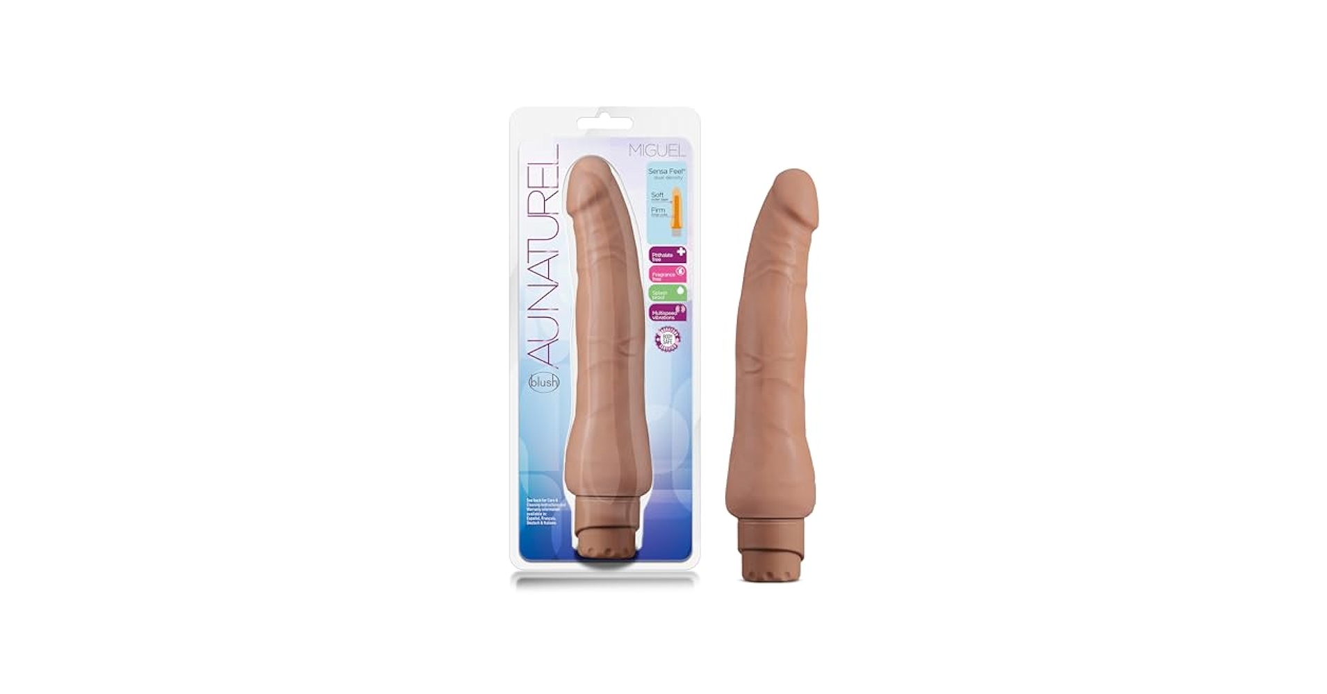 Blush Au Naturel Miguel Realistic 10 Vibrating Dildo