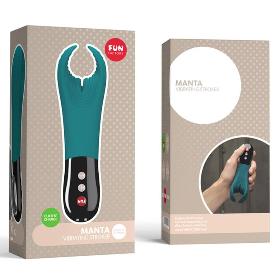 Fun Factory Manta Rechargeable Penis Vibrator Male Masturbator