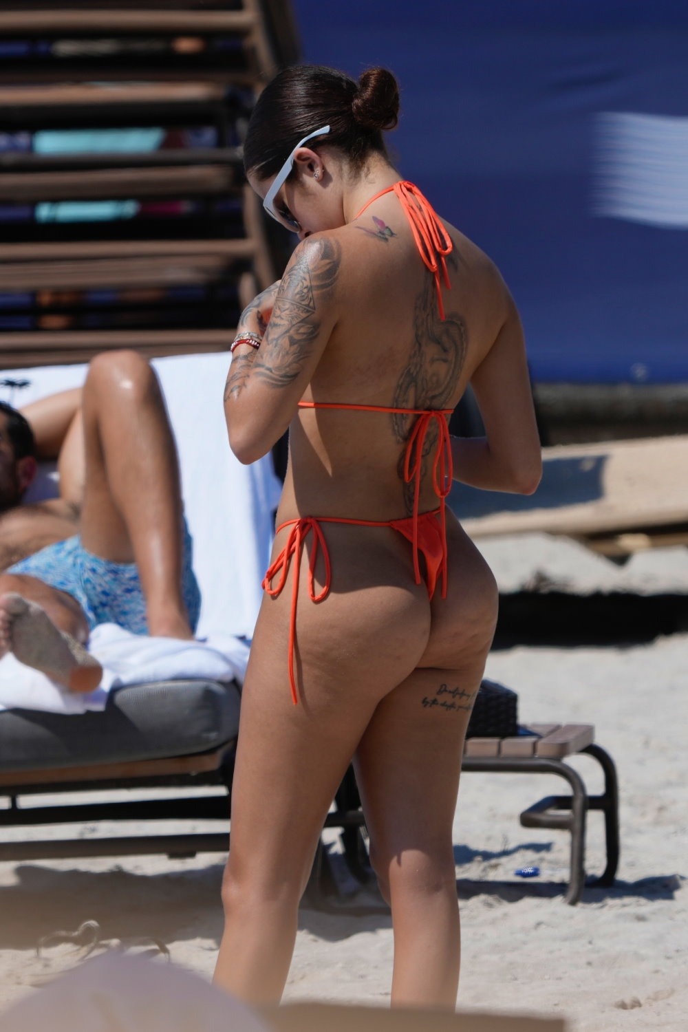 Malu Trevejo In Orange Bikini