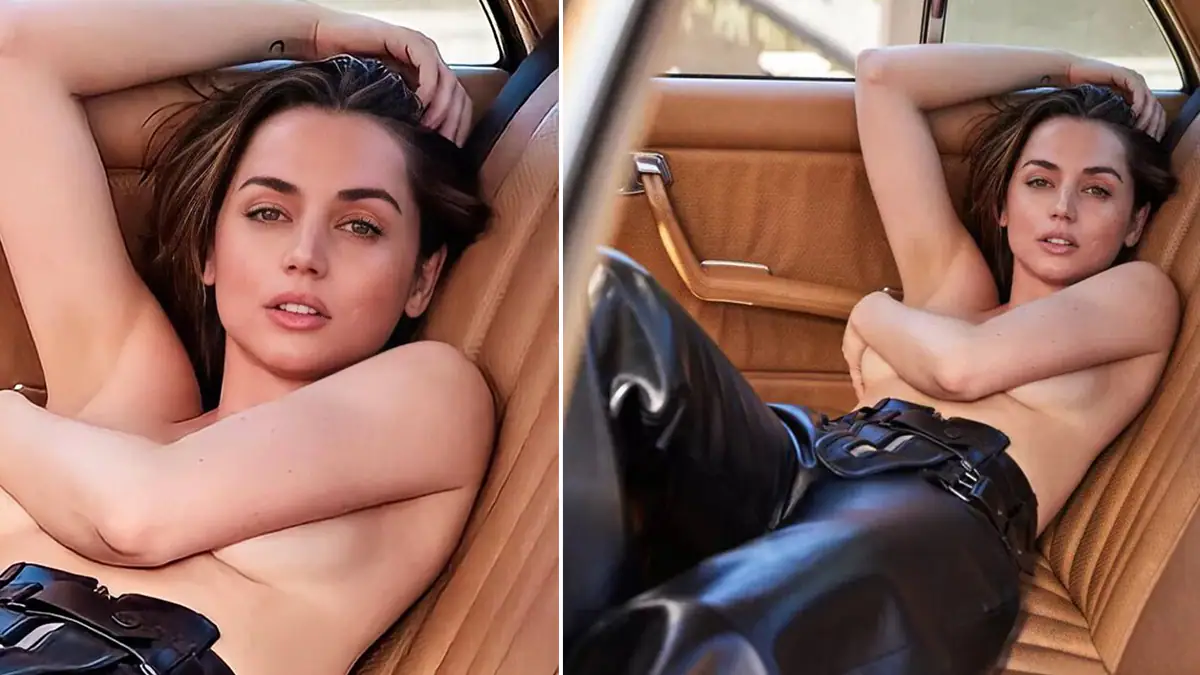 Ana de Armas Goes Nude and Poses Topless in the Backseat of a Car for French Magazine Shoot View Pics