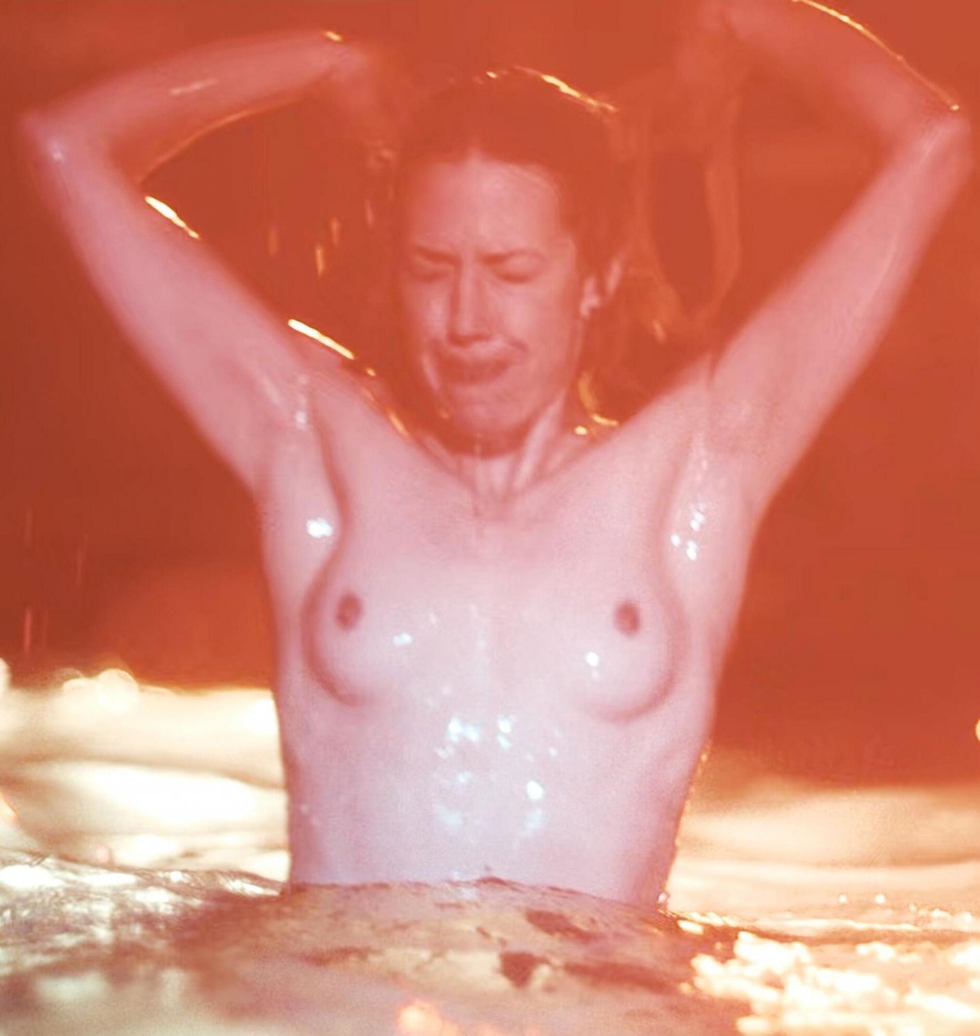 Carrie Coon Being Topless In The Water