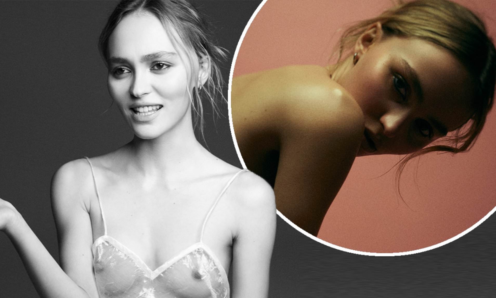 Lily Rose Depp poses topless and flashes her assets in a sheer top