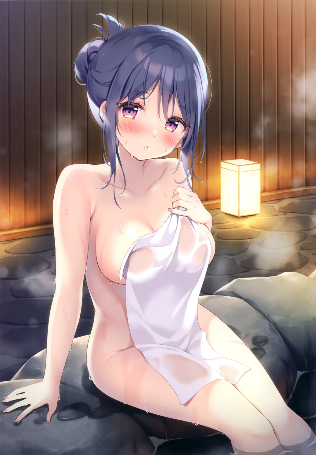 pan no mimi pan uta pan naked onsen see through towel wet