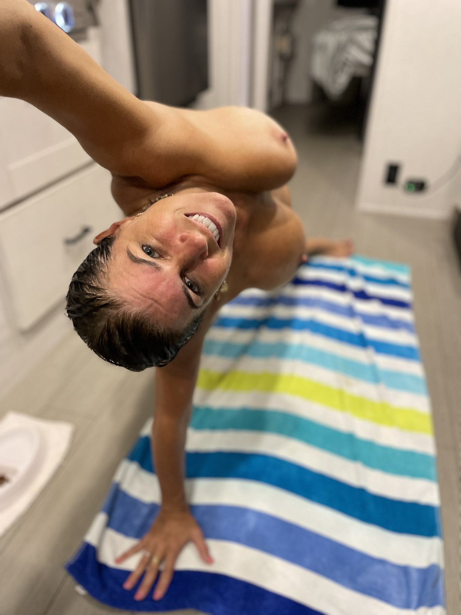 The Mary Burke on X: Yoga got rained out. Finished it naked.