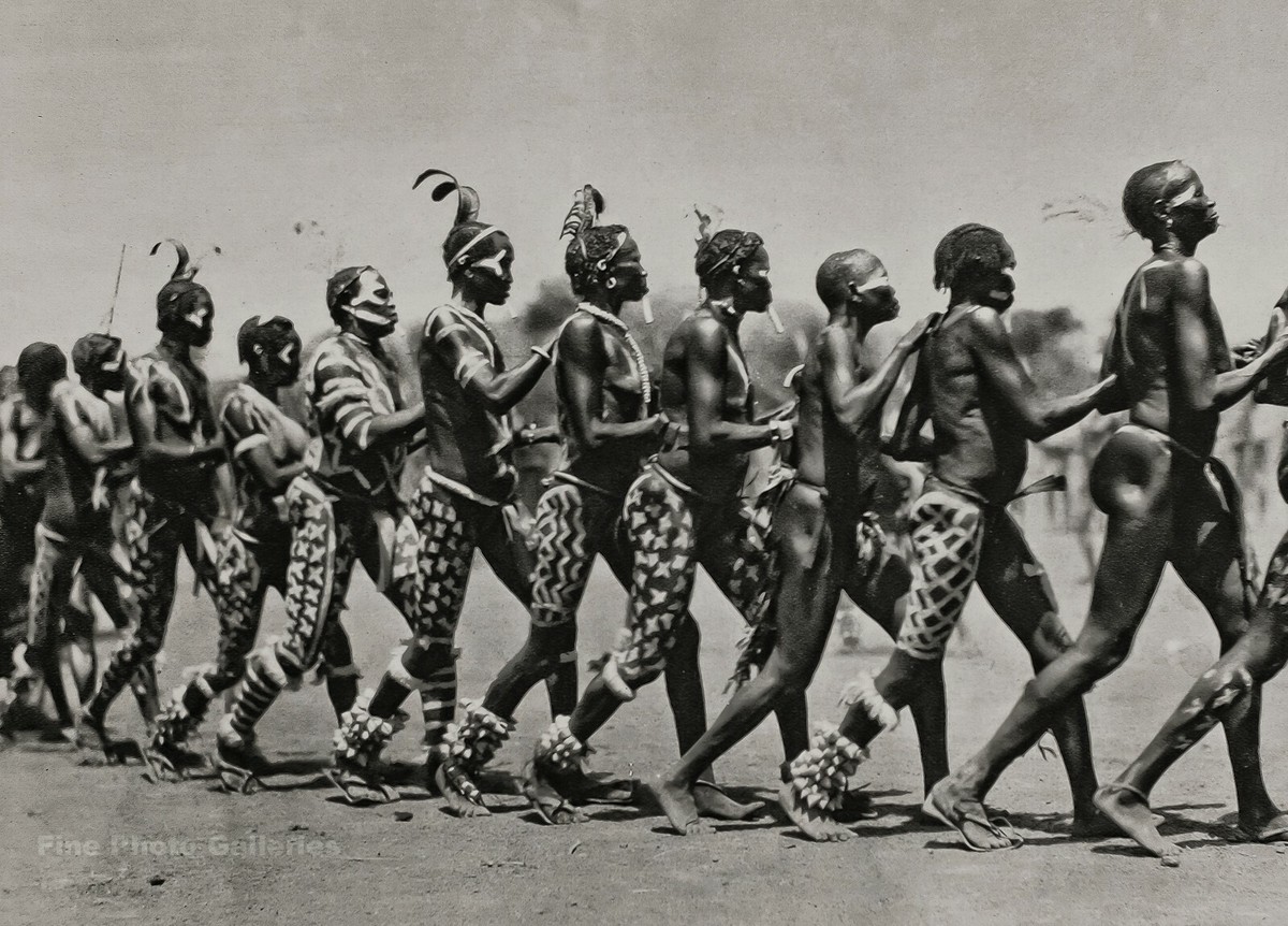 1928 Original AFRICA Nuba Black Female Nude Tribe Dance HUGO BERNATZIK Photo Art