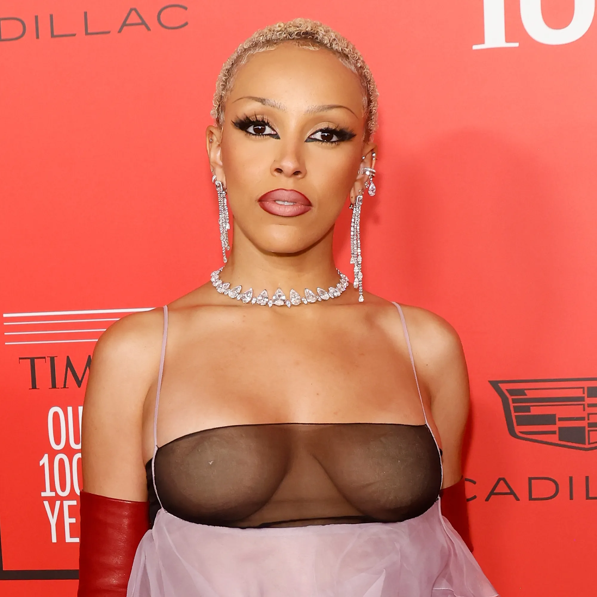 Doja Cat Is Embracing the Sheer-Dress Trend With Her Whole Chest