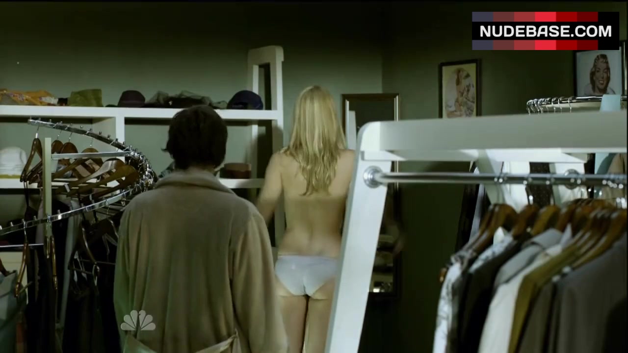 Kate Miner Topless in Clothing Store
